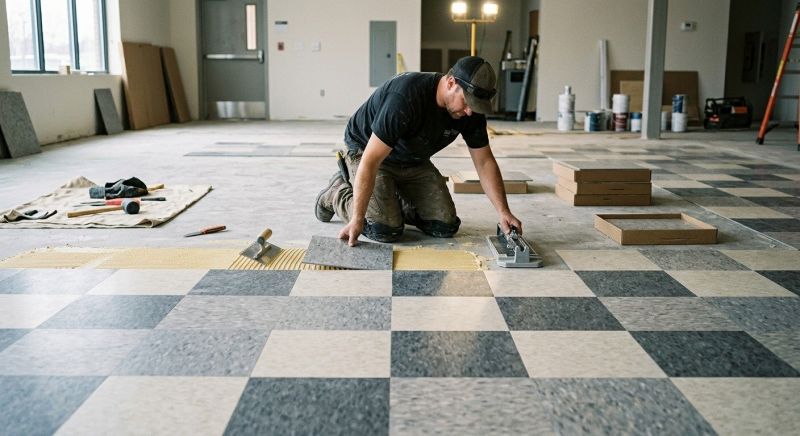 Our team working on Flooring Service projects in Coventry, RI