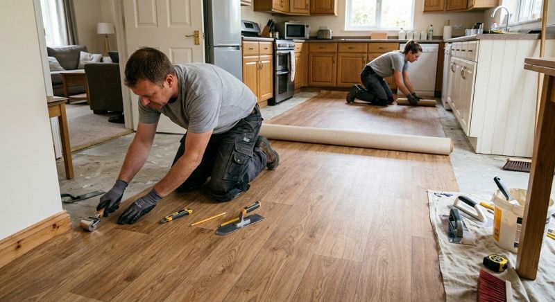Linoleum Flooring Replacement in Coventry, RI