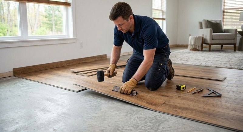 Luxury Vinyl Tile Installation in Brooklyn, CT